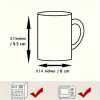 11oz Ceramic Coffee Mug with Cute 'Crazy Dog Lady' Design - Beware of Dog Illustration, White Travel Cup for Camping,