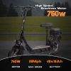 WHOSU 750W Electric Scooter with Seat for Adults - 25 MPH, 29 Mile Range, 14" Pneumatic Tires