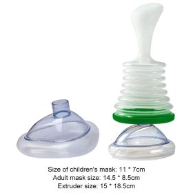 Travel Portable First Aid Choking Device Adults & Children 2 Size Choking Rescue Device Kits Home Simple Asphyxia Rescue Device (Ships From: China, Color: Green suit)