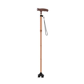 Multifunctional Non-Slip Folding Elderly Crutches for Walking (Type: Walking Stick, Color: Brown)
