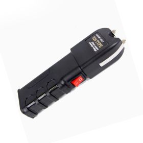Rechargeable Portable Security Torch with LED Flashlight (Type: Style B, Color: Black)