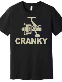 Crankbait Fishing Lure Cranky Funny Fishing Gift Premium T-Shirt 230357 funny Men'S Short Sleeve Graphic T-shirt Collection black AA (Color: Black, size: S)