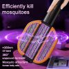 Foldable Portable Mosquito Swatter UV Electric Shock Mosquito Killer Mute Household Fly Insect Trap Repellent Office Bug Zapper
