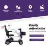 MAX PLUS DARK PURPLE 4 Wheels Outdoor Compact Mobility Scooter with 2pcs*20AH Lead acid Battery, 16 Miles, Cup Holders & USB charger Port