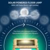 Solar Floor Lamp, Outdoor Rattan Garden Lantern Pathway Light & Decorative Driveway Lighting with Auto On/Off LED Lights for Porch, Yard, Lawn
