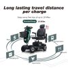 MAX PLUS EMERALD Wheels Outdoor Compact Mobility Scooter with 2pcs*20AH Lead acid Battery, 16 Miles, Cup Holders & USB charger Port